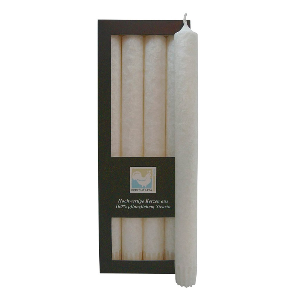 Velas blancas naturales candelabro