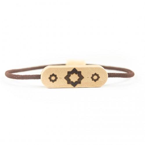 Pulsera madera grabada mudéjar